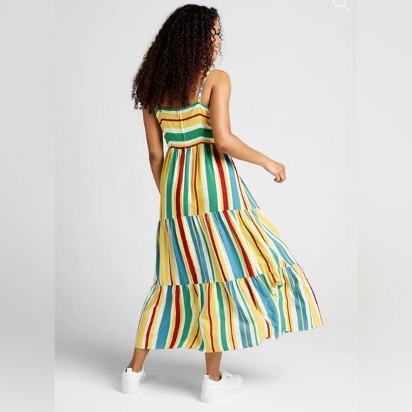 Hell Bunny Sunshine And Lollipops Maxi Dress Colorful Tiered Maxi Sundress XL - Picture 3 of 11